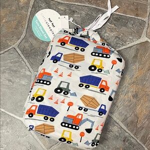 Little Sleepies Construction Print Kids twin sheet set- Red, Blue, Yellow